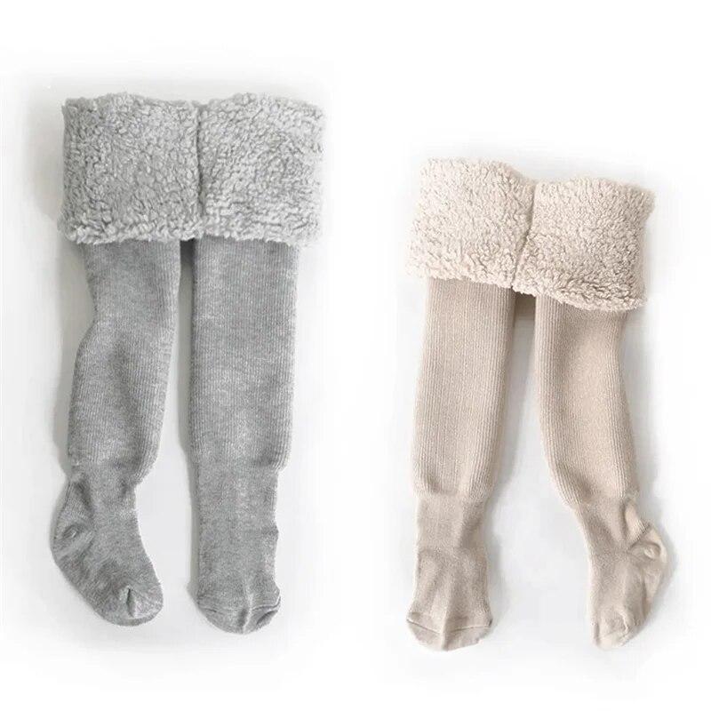 2Pairs/set Children's Tights for Girls Winter Thick Casual Cotton Toddler Baby Girl Pantyhose Snow Keep Warm Kids Tight 0-8Years