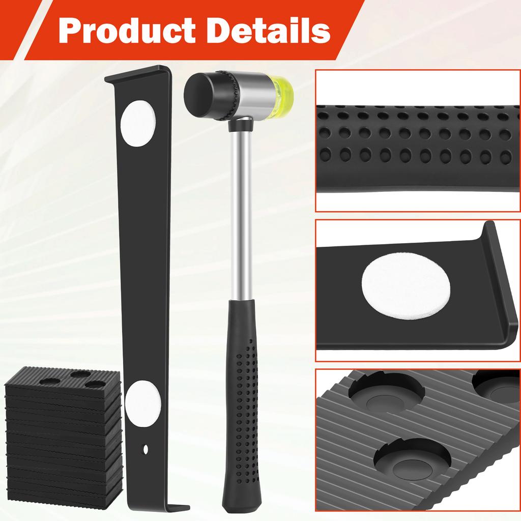 23Pcs Wood Laminate Flooring Installation Tool Floor Fitting Kit with 20pcs Spacers Flooring Tool Set Heavy Duty Pull Bar