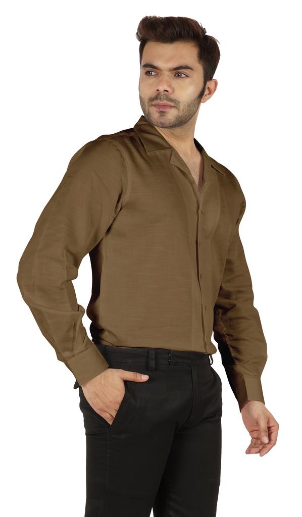 BestMan Solid Long Sleeve Cotton Shirts For Men  S Formal Button Down Regular Fit