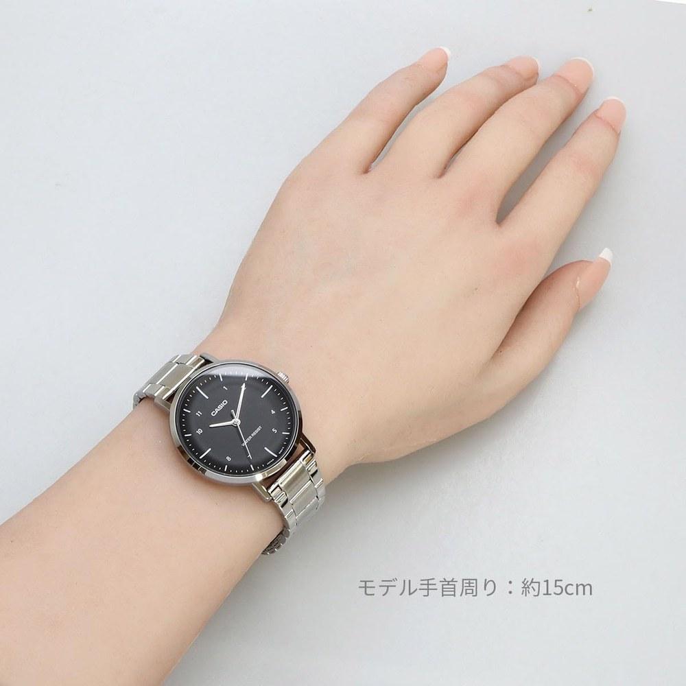 Casio Analog Quartz Ladies Wristwatch LTP-VT03D-1B Black Metal Band