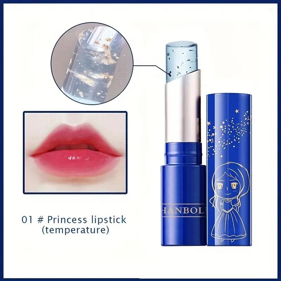 Star brillant changement de température rouge à lèvres hydratant gelée de cristal rouge à lèvres imperméable Durable Nutrition rouge à lèvres 24K tempera