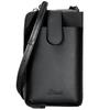 Eliani Genuine Leather Smartphone Shoulder Bag with Pouch, Wallet, Coin Purse, Card Slots, Shoulder Strap, Hand Strap for Women (Pure Black)