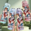 1PC Retro Comic Book Colorful Character Print 750ml Portable Sports Water Bottle Leakproof Gym Outdoor Travel Drink Cup