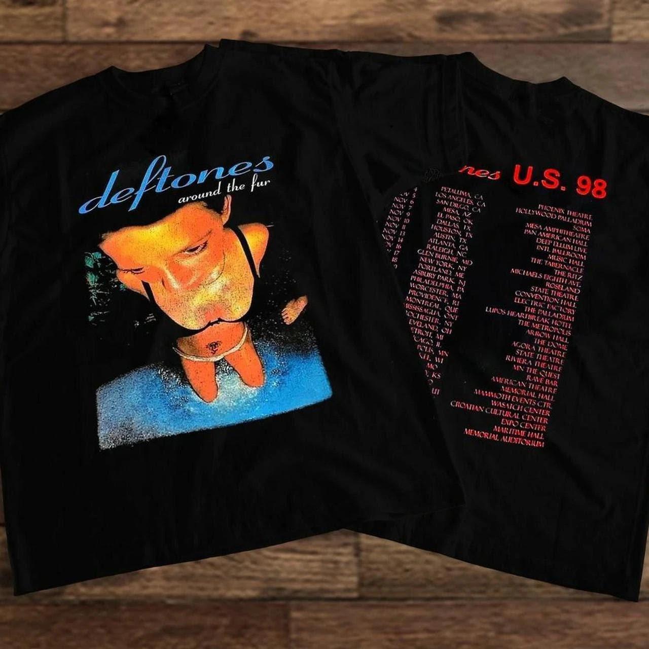 Deftones U.S 1998 Tour T-shirt 2 side black tee classic style Unisex S