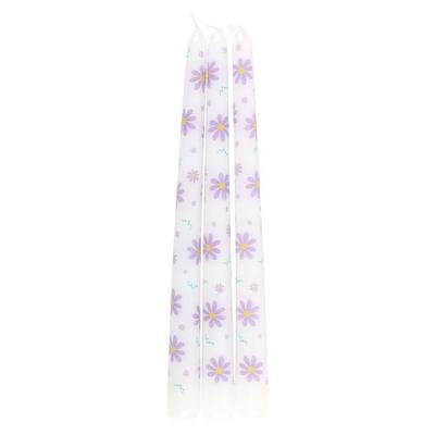 Daisy Taper Candle (Pack of 3)