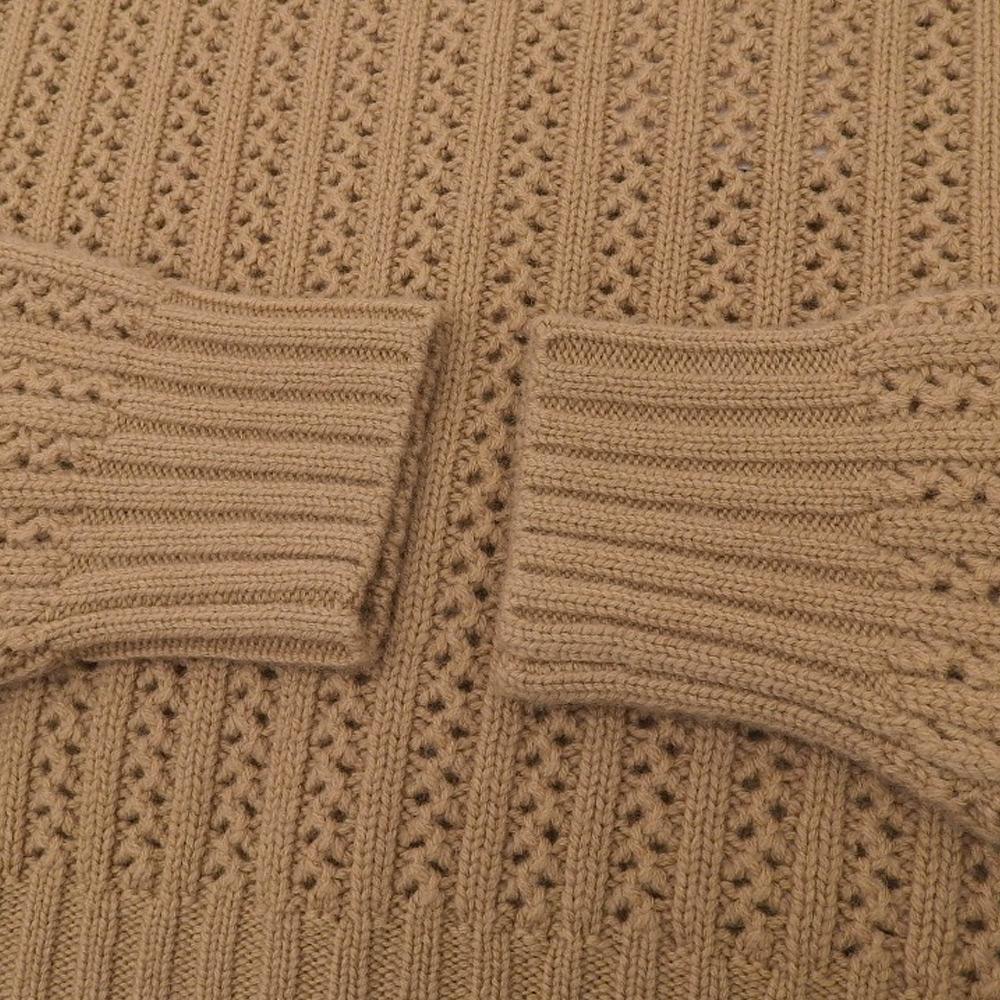 Max Mara Unused Wool Cashmere Cropped Short Cardigan Top for Women, Camel, XS, 2421366021 Tops XS CamelUsed