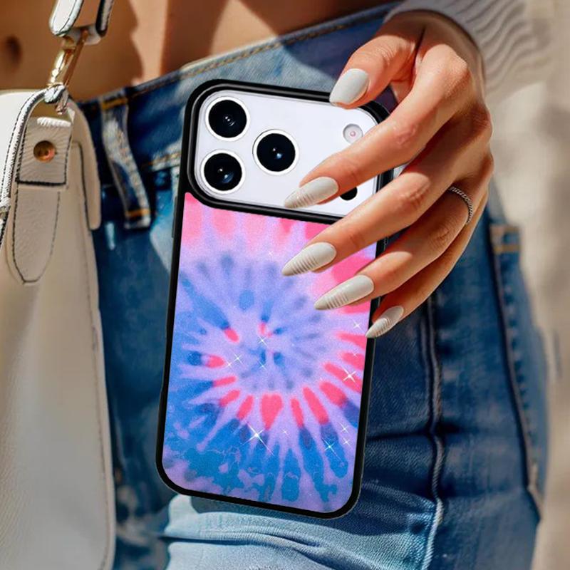 Blaues Tie-Dye Handyhülle Für iPhone 17 Air 14 15 13 12 Max Hülle Für Apple 14 15 16 16e 11 Pro Max Plus Coque