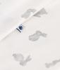 Footless Romper A0CXV 3 Months 60cm [Petit Bateau] Off-white/Gray
