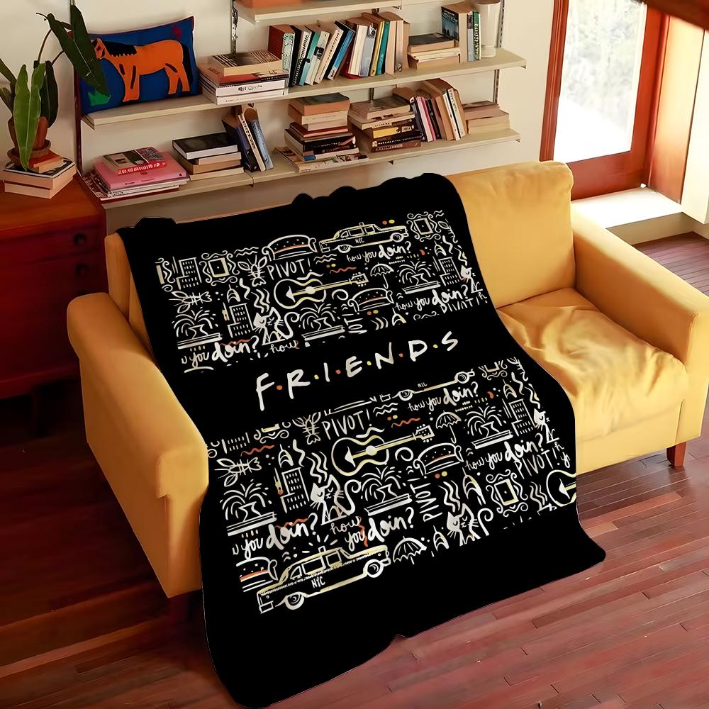 Drama F-Friends Throw Flannel Cozy Print Blanket, Portable, Durable Machine Washable Cute Cool