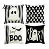 Universal Sofa Cushion Protectors Halloween Ghost Cover, Spooky Skull Throw Pillow 18x18 Cute Print Home Textiles Inch Case for Living Room
