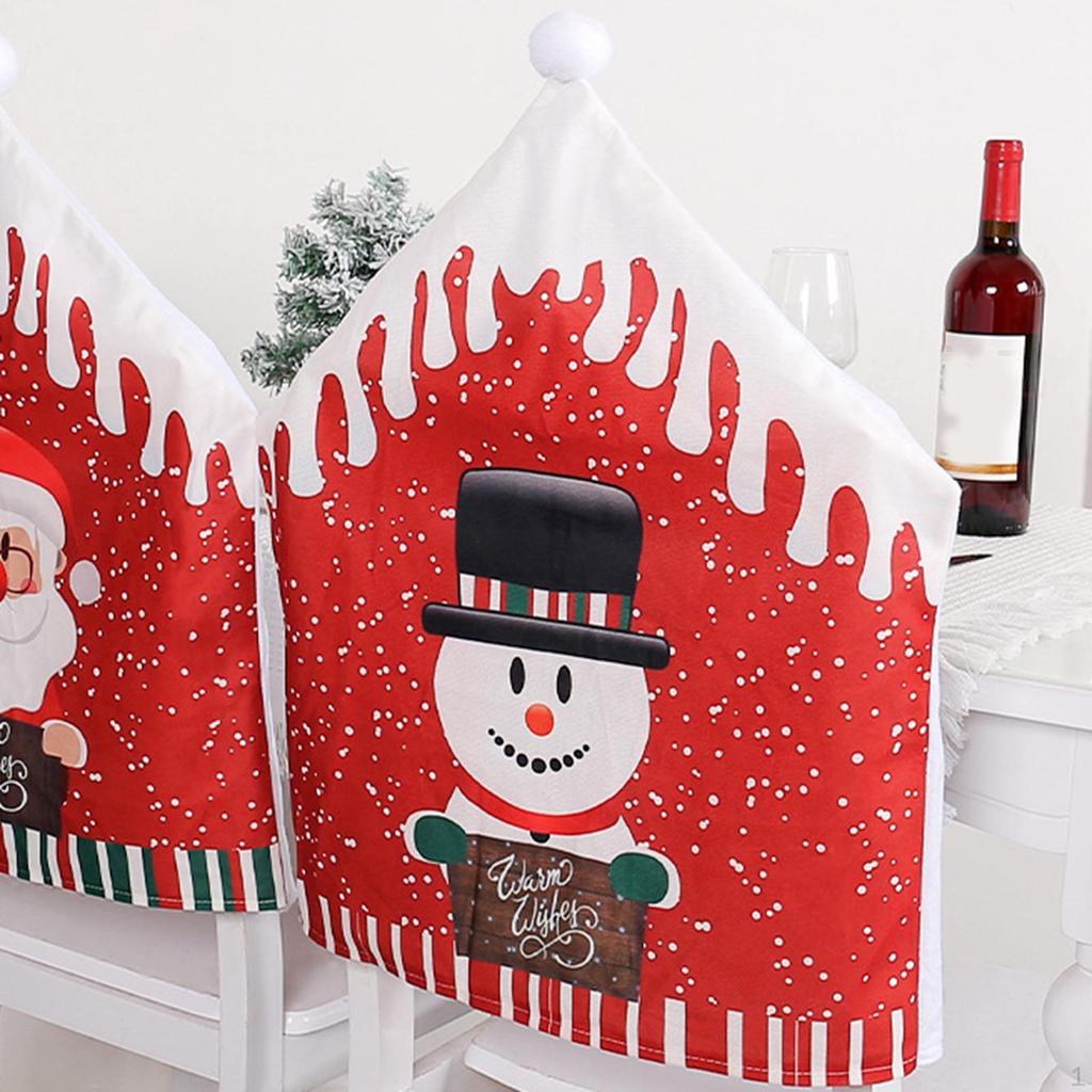 Christmas Back Cover Chair Homeware Slipcover for Xmas Hotel