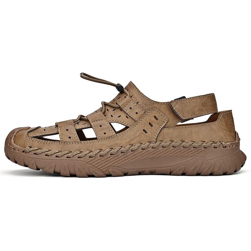 Herre Sport Lærsandaler Utendørs Fottur Lukket Tå Vannsandaler