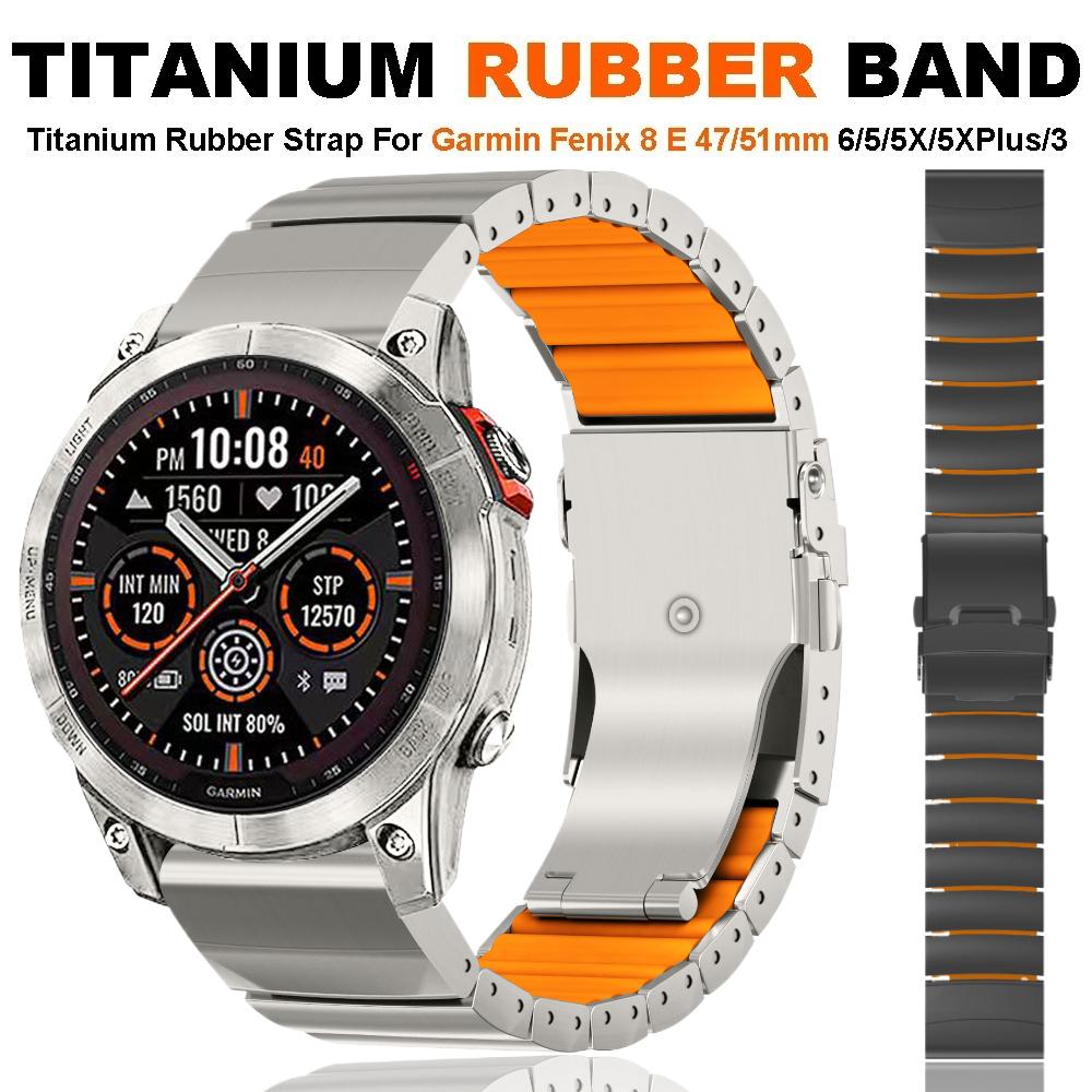 Quickfit 26mm 22mm Titanium Strap For Garmin Watch Fenix 8 7X Pro Tactix 7 EPIX Pro 51mm Enduro 3 2X Instinct 3 2X 50mm Correa