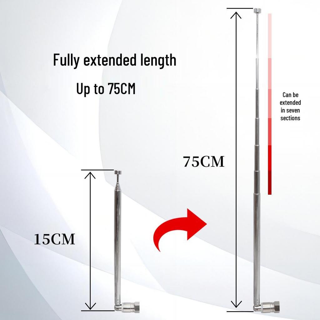 Universal FM Telescopic Rod Antenna with BNC Male Connector