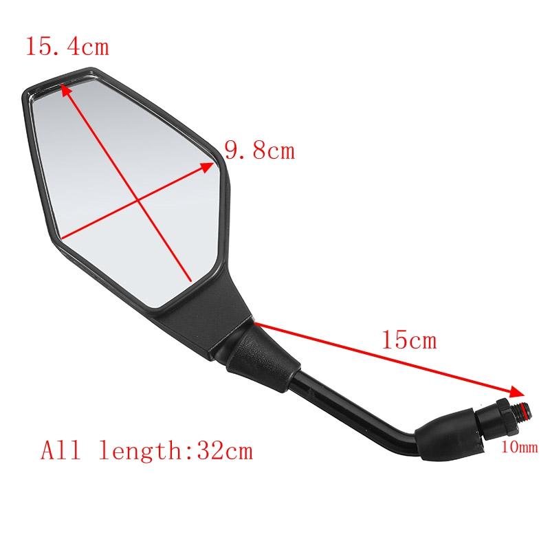 2Pcs/Pair Motorcycle Rearview Mirror Scooter E-Bike Rear View Mirrors Back Side Mirror 10mm Universial