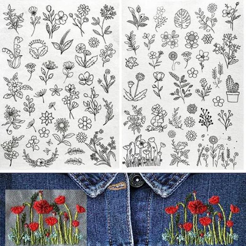 

Water Soluble Stabilizer Embroidery Stick And Stitch Embroidery Paper Tear Away Embroidery Stabilizers With Flower Patterns