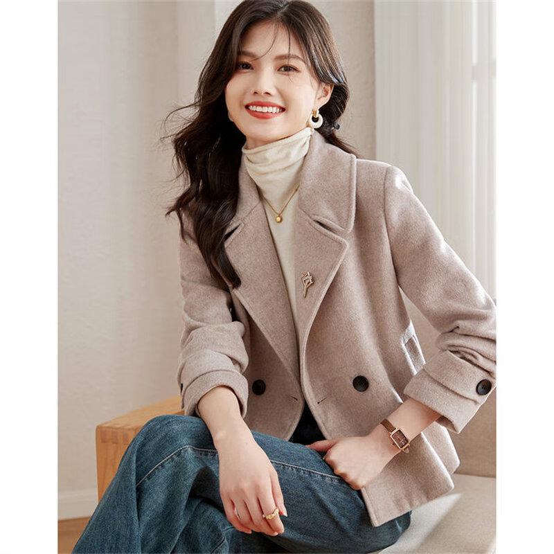 Shangjing Women's Petite Elegant Wool Blend Winter Coat
