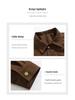 Men's Trendy Autumn/Winter American Style Brown Leather Bomber Jacket with Matte Finish and Padded Shoulders