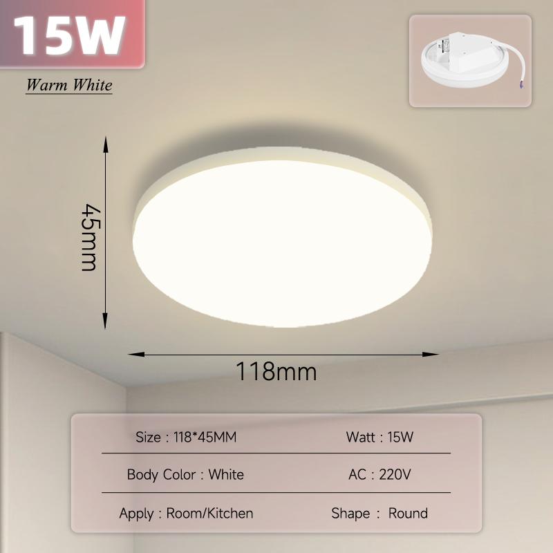 

Светодиодные потолочные светильники, круглые современные потолочные светильники 15 Вт, 20 Вт, 30 Вт, 50 Вт для комнаты, гостиной, спальни Warm White