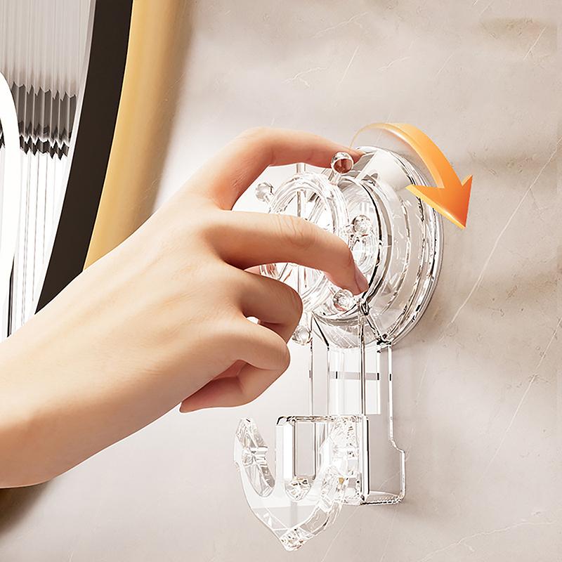 Suction Cup Hook Removable Vacuum Strong Household Movable Finishing Towel Hanger Bathroom Kitchen Organizer