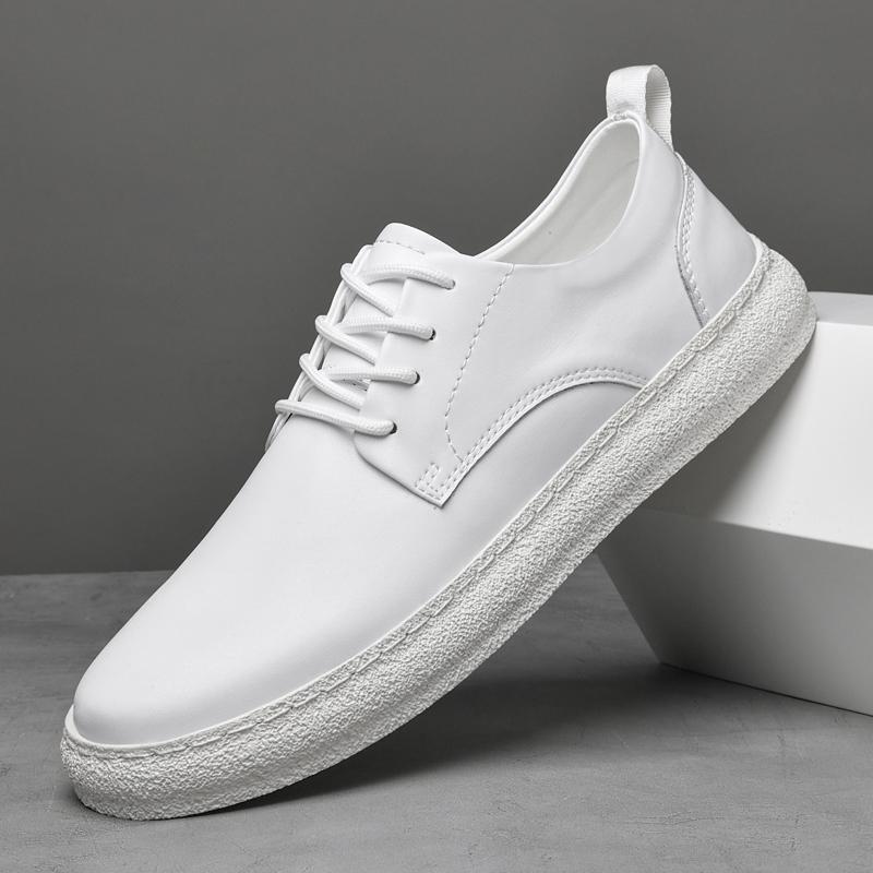 Fashion Leather Men Shoes lace up fashion Sneakers Trend Casual Shoe Italian Breathable Leisure Male Sneakers Footwear Men Shoes