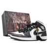 Air Jordan 1 Mid Top Vintage Basketball Shoes Men's Black White FB9911-001(Teamp-S-BOX)