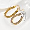 Stainless Steel Triple Layer Twisted Chain Bracelet Gold Plated for Women Stackable Jewelry Waterproof