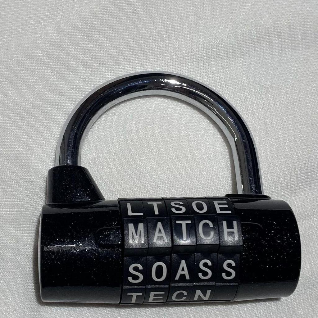 5-Digit Large Letter Combination Lock for Gym Lockers & Escape Rooms