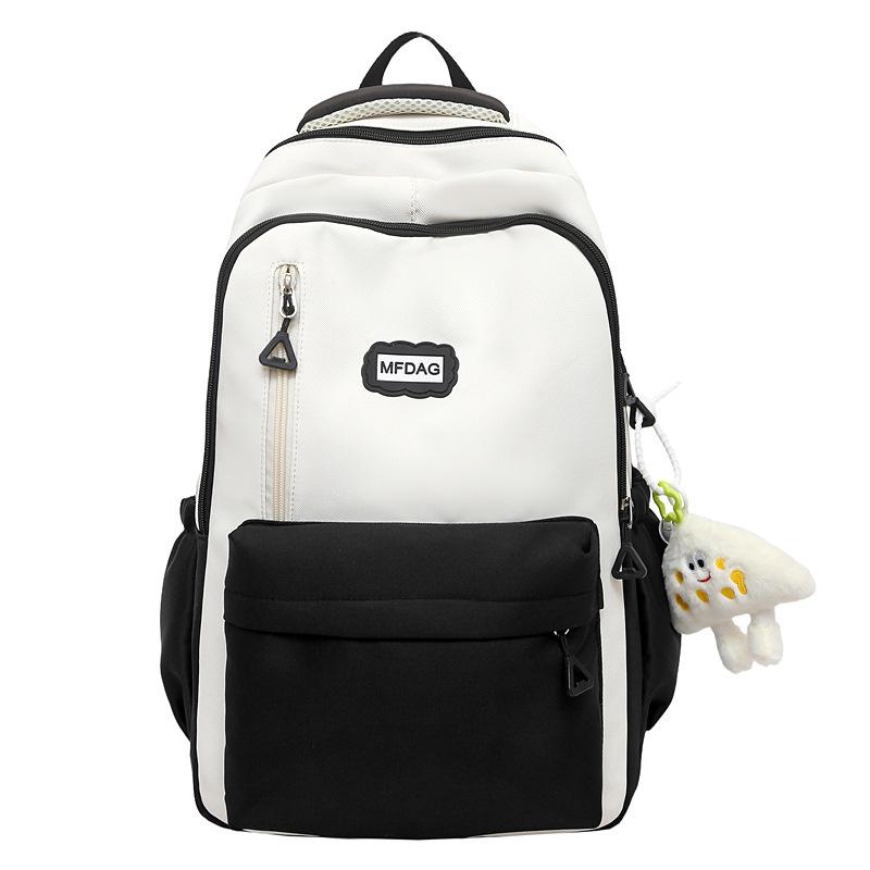 

School bag for girls, junior high school and high school students, lightweight backpack for primary school students, high-value Without pendant чорний