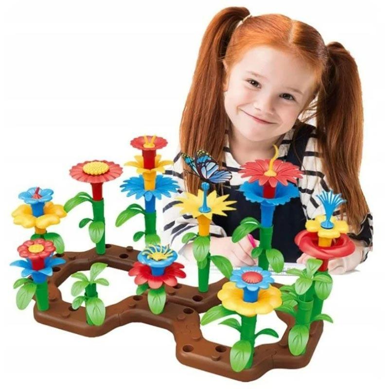 Construction blocks - Spring flowers (148 pcs.)