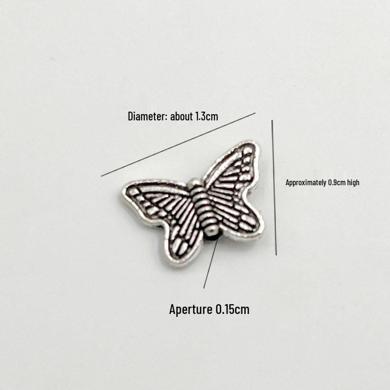 Tibetan Silver Alloy Butterfly Spacer Beads for DIY Handmade Bracelets