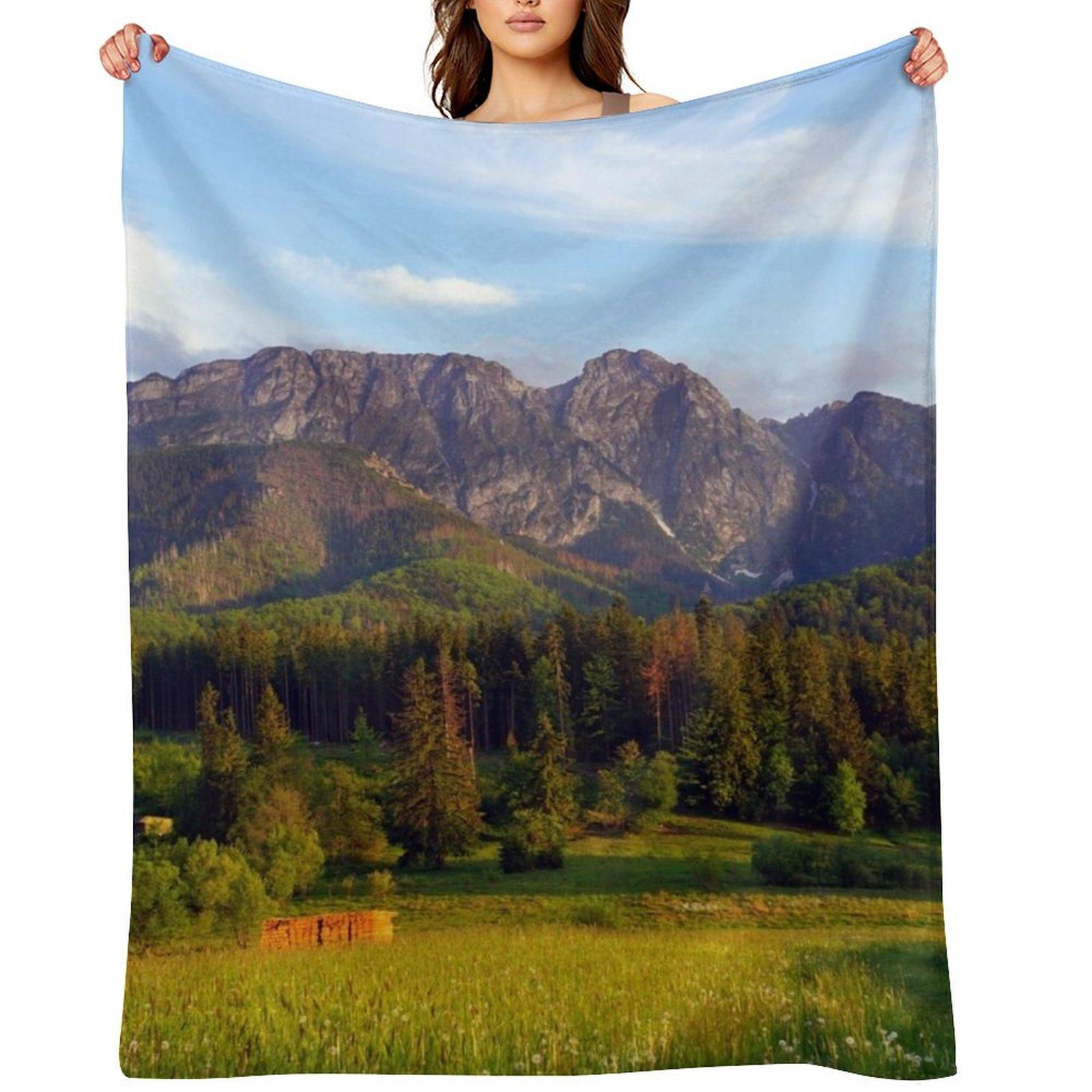 Giewont Mountain, Poland Throw Blanket Extra Large Throw Hair Decoratives christmas decoration Blankets 30x40in