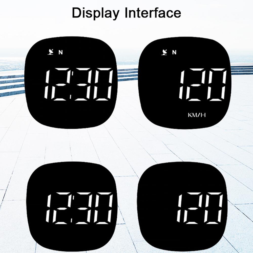 Car Motorcycle HUD Headup Display LED Digital GPS Speedometer Support MPH/KMH Time Display