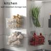 Organizer Bins Wall Mounted Floating Shelves Fridge Organizer Stackable Clear Plastic Storage Bins for Kitchen, Bathroom
