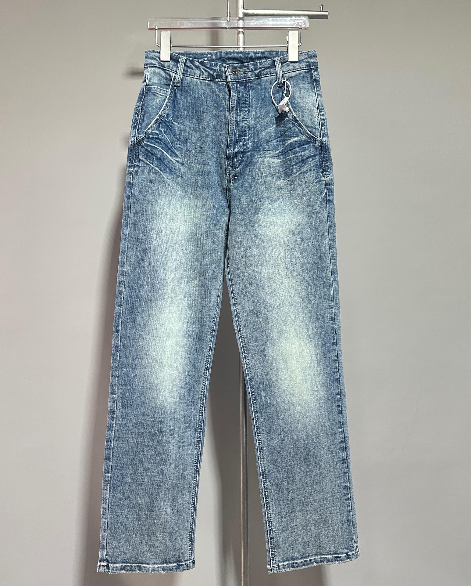 American Retro Multi-Texture  333  Washed Straight Leg Women s Jeans XL светло-синий