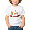 Kid-E-Cats Cartoon 100%Cotton T-shirts Funny Cat Family Tee-shirt Russian Three Cats Tops Children Short Sleeve Breathable Tees  Summer Tops