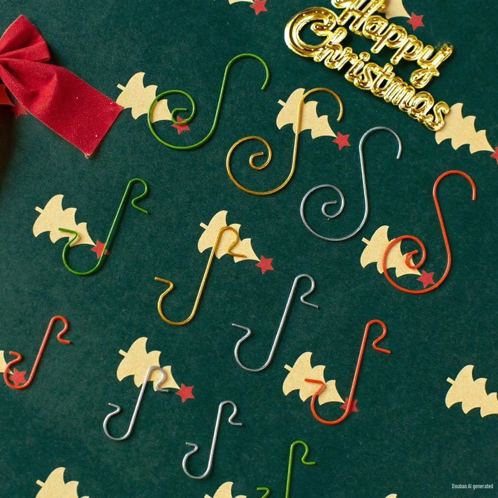 50-Pack Christmas S Hooks for Holiday Decorations - Stocking Holders & Tree Ornaments