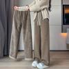 2024 Women's Slim Fit Fleece-Lined Cotton Pants: Winter Outerwear, Petite Wide Leg, Straight Leg Sportswear