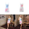 Summer Floral Print Aline Dress With U Neck And Backless Design For Youth Casual Wear