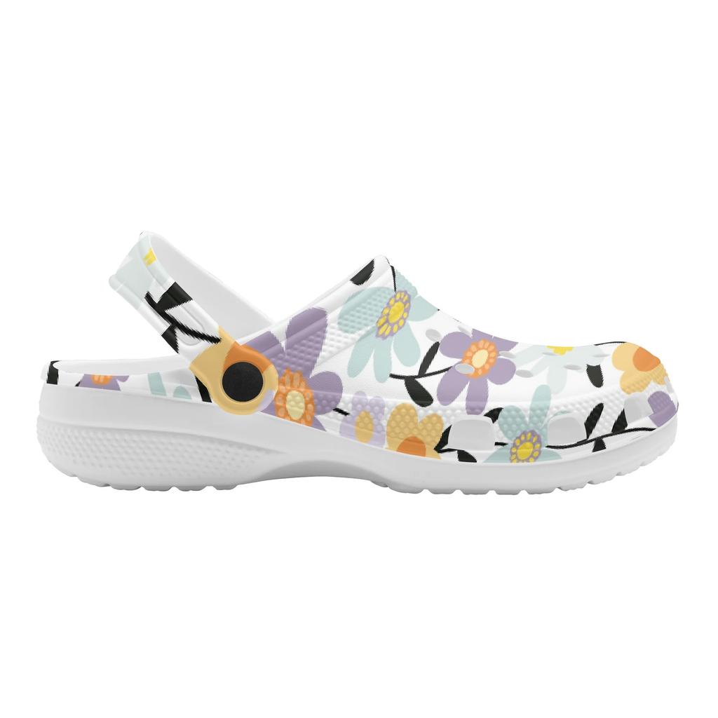 Unisex EVA Walking Clogs Art Printed Quick Dry Flexible Slip On Travel Use Beach Garden Daily Walking Leisure Sandals Beach Wear