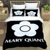 3-Piece M-Mary -Q-Quant- t PrintedDuvet Cover Set – Includes 1 Duvet Cover and 2 Pillowcases; Suitable for Home and Dorm Use