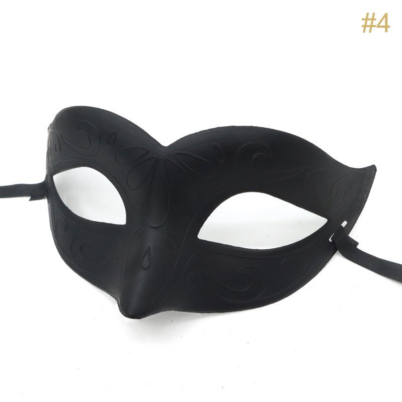 1PC Masquerade Mask Vintage Prince Mask Black Antique Copper Half Face Mask Plastic Halloween Costume Party Mask Women Men