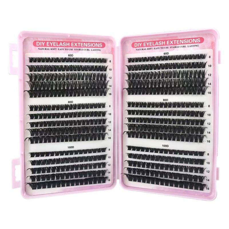 Diy Segmented Single Cluster False Eyelashes 30D-100D Dense D Warped Large Capacity Multi-Hair Eyelash Book