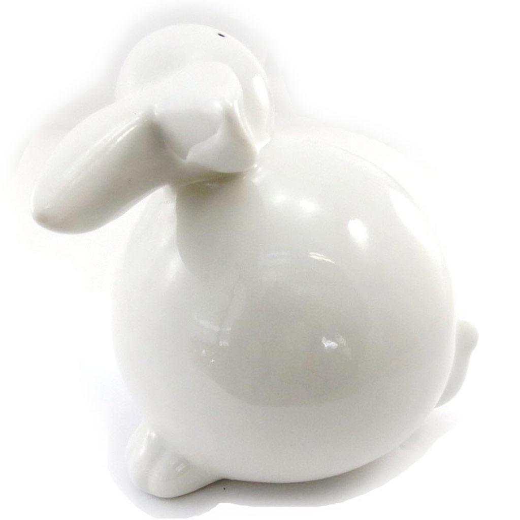 Les Trésors De Lily [J0555] - Figurine 'Lapin Blanc' céramique