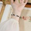 DJI Jewelry Natural Black Obsidian White Cat's Eye Chalcedony Bracelet for Women, Light Luxury Niche Exquisite Men's Gift