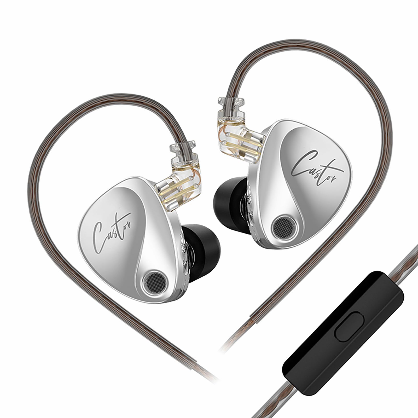 

LINSOUL KZ Castor Dual-Driver Earphones with Adjustable Tuning, Powerful Enough to Challenge All HIFI Industry Flagships, Re-cableable Design, 3D