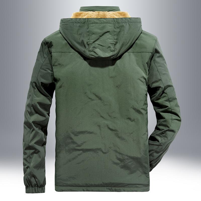 Autumn and Winter New Men's Fleece Thickened Jacket Youth Loose Large Size Casual Top Jacket Clothes
