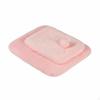 Pet Bed Mat for Bunnies, Guinea Pigs, ChewResistant, Plush Warm Pad, Indoor Bedding M Pink Rabbit