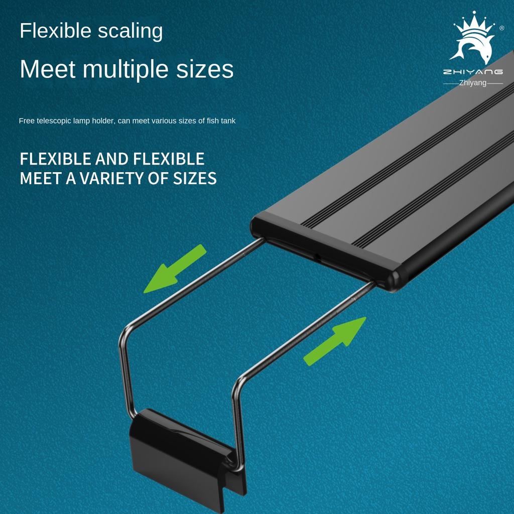 110V Fish Tank Light LED Light Stand Grass Tank Red Green Blue Light Aquarium Lighting Four Rows of Color Changeable Lights