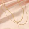 Stylish Non-fading Double-layer Snake and Blade Chain Necklace